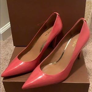 Coach Teddie Patent Heels in Loganberry